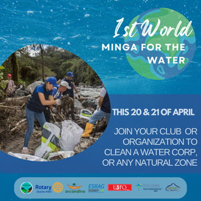 Flyer for the 1st world minga for the water