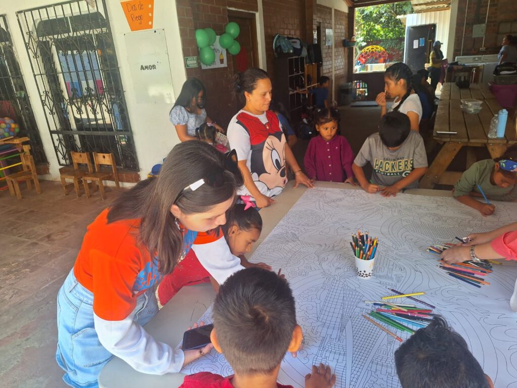 Collaborative Art at the orphanage