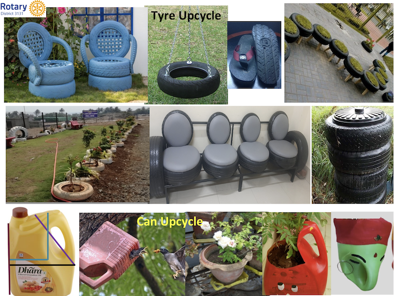 Tyre and Jug upcycle