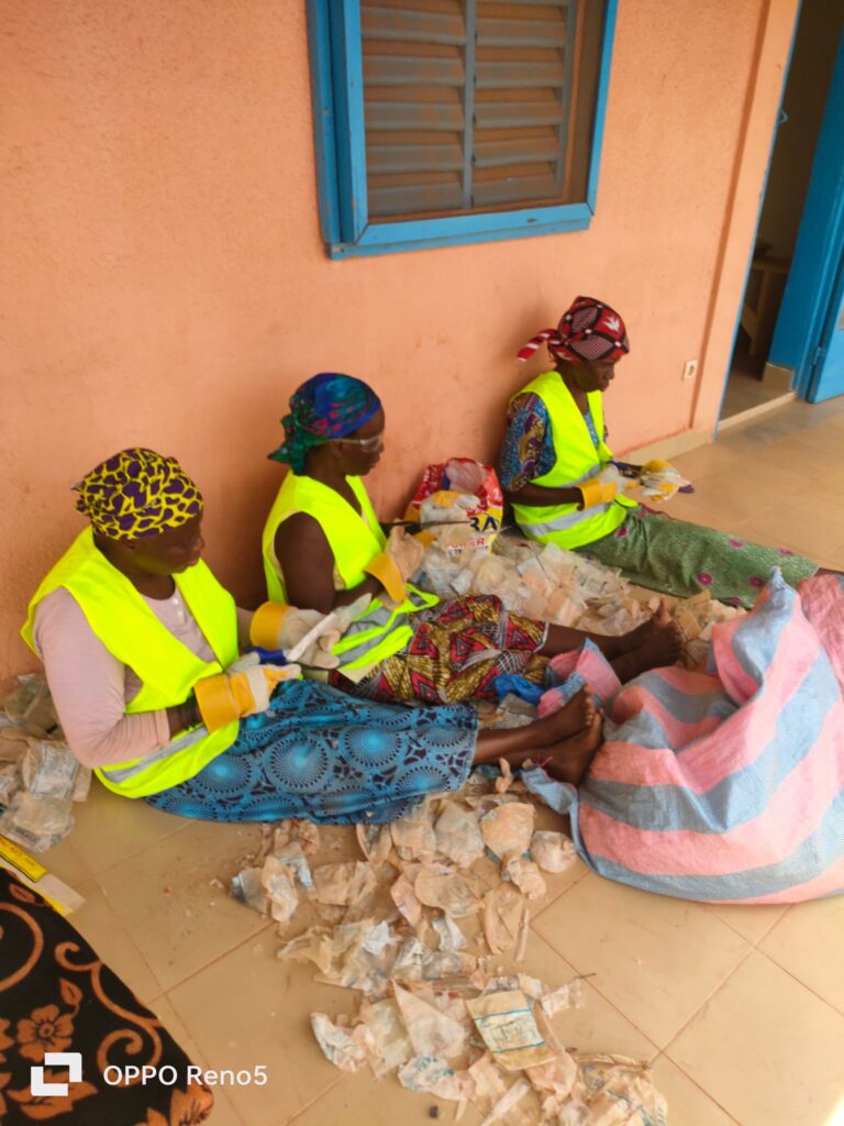 Women sorting waste